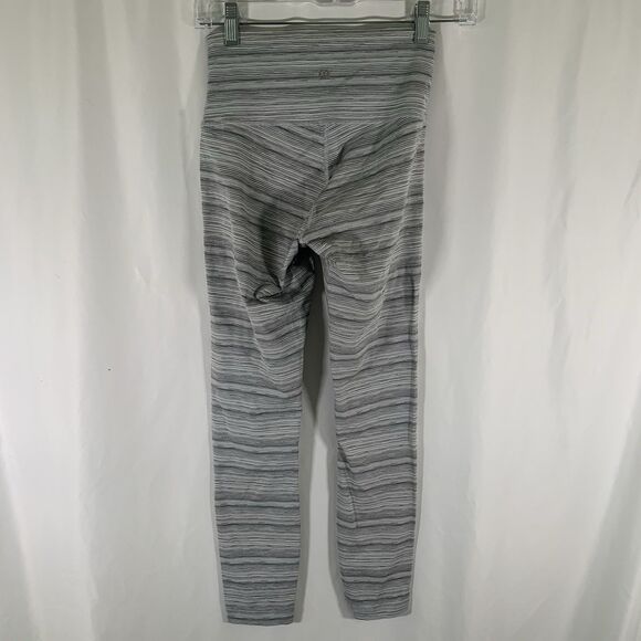 Lululemon Leggings Women's 4 White Grey Heathered Pull On Stretchy - Picture 5 of 8